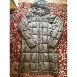 The North Face Parka Jacket Womens XL Metropolis 600 Down Puffer Coat Gray Black